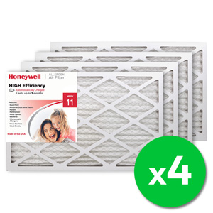 Honeywell 16x25x1 High Efficiency Allergen MERV 11 Air Filter (4 Pack)