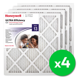 Honeywell 18x20x1 Ultra Efficiency Allergen MERV 13 Air Filter, 4 Pack