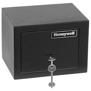 Honeywell 5002 Small Steel Security Safe with Key Lock (0.19 cu. ft.)