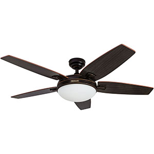 Honeywell Carmel LED Ceiling Fan with Light - 48 Inch, Bronze