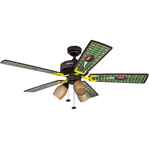 Honeywell Football Touchdown Ceiling Fan for Game Room - 48 Inch, Black