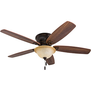Honeywell Glen Alden 52 In. Bronze Low Profile LED Ceiling Fan, Light - 50517-03