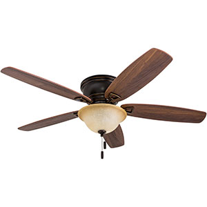 Honeywell Glen Alden Low Profile Ceiling Fan with Bowl Light - 52 Inch, Bronze