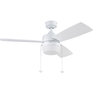 Honeywell Barcadero 3-Blade Ceiling Fan with Light - 44 Inch, Bright White