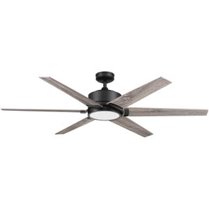 Honeywell Talbert Ceiling Fan with Color Light - 62 Inch, Matte Black