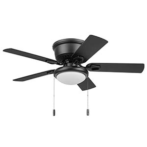 Honeywell Braystone Indoor Ceiling Fan with Light & Pull Chain - 42 Inch, Black