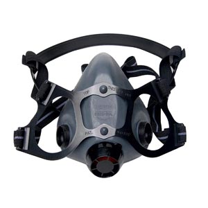 Honeywell North 550030M Half Mask Respirator with N Filter Connectors, Medium