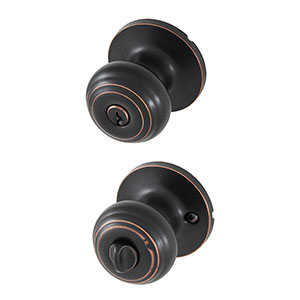 Honeywell Classic Entry Door Knob, Oil Rubbed Bronze