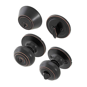 Honeywell Classic Door Knob Home Security Kit, Oil Rubbed Bronze