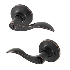 Honeywell Wave Privacy Door Lever, Oil Rubbed Bronze