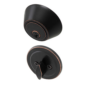 Honeywell Single Cylinder Deadbolt, Oil Rubbed Bronze