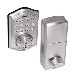 Honeywell Electronic Deadlbolt Door Lock with Keypad, Satin Nickel