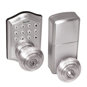 Honeywell Electronic Entry Knob Door Lock with Keypad, Satin Nickel