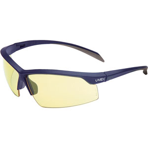 Uvex by Honeywell Relentless Safety Eyewear, Midnight with Amber Lens