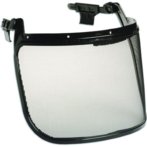 North by Honeywell FS03-H5 Black Metal Face Shield Screen/Integrated Adapters