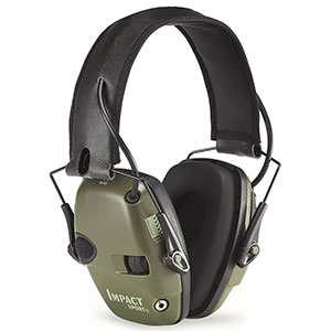 Howard Leight Impact Sport Bolt Sound Amplification Earmuff, Hunter Green