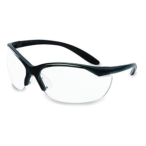 Honeywell Vapor II Shooting Safety Eyewear, Black, Clear Anti-Fog Lens
