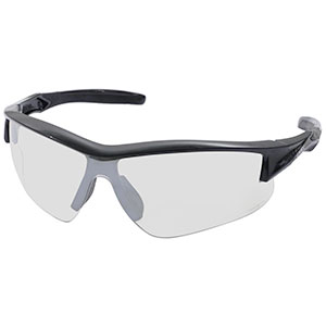 Uvex S1600 Bandit Safety Glasses - Wraparound Black Frame, Clear Hardcoat Lens - USA