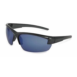 Honeywell Mercury Safety Eyewear with Black Frame, Blue Mirror Anti-Fog Lens