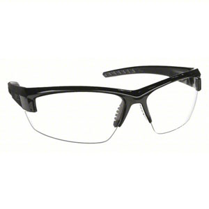 Uvex Bayonet Safety Eyewear, Black with Clear Anti-Fog Lens