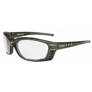 UVEX by Honeywell S2600D Livewire Sealed Safety Eyewear, Matte Black/Clear