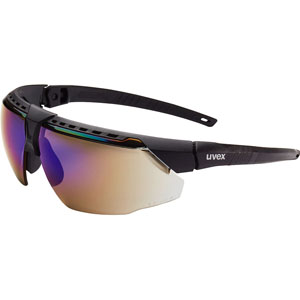UVEX by Honeywell S2853 Avatar Adjustable Safety Glasses, Black/Blue