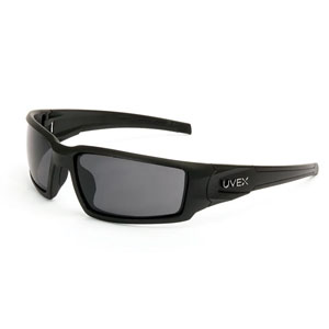 UVEX by Honeywell S2941HS Hypershock Safety Glasses, Black/Gray