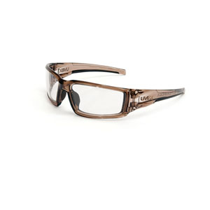 UVEX by Honeywell S2960XP Hypershock Safety Glasses, Brown/Clear