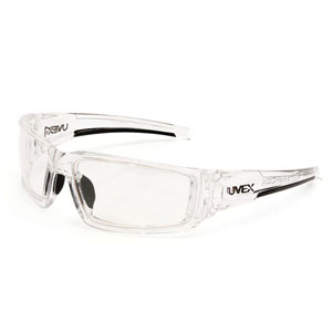 Uvex Hypershock Safety Glasses with Clear HydroShield Anti-Fog Lens