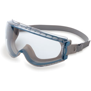 Uvex Stealth Safety Goggles, Gray/Teal with Clear Uvextreme Anti-Fog Lens