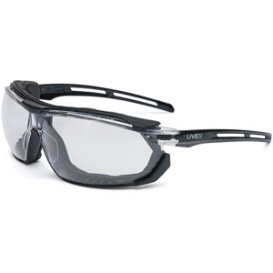 UVEX by Honeywell S4040 Tirade Sealed Safety Eyewear, Black/Clear