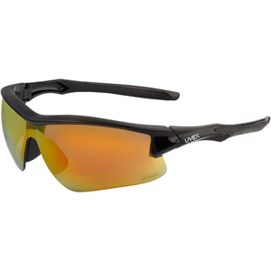 UVEX by Honeywell S4164 Acadia Uvextreme Plus AF Safety Glasses, Black/Red