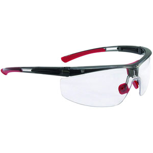 North by Honeywell Adaptec Series Safety Eyewear, Blue/Gray, Wide Clear Lens