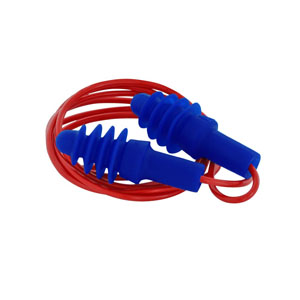 Howard Leight Airsoft Flanged Corded Reusable Earplugs, 100-Pairs