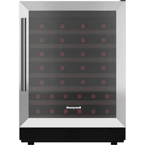 Honeywell 52 Bottle Freestanding Wine Cooler, Stainless Steel