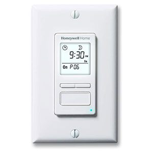 Honeywell Home Solar 7-Day Programmable Light Switch Timer, White