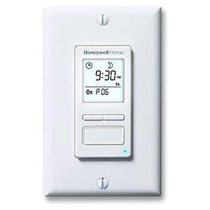 Honeywell Home Solar 7 Day Programmable Light Switch Timer, Sunset to Sunrise - RPLS740B, White