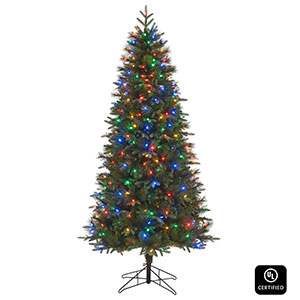 Honeywell 6.5 ft Slim Whistler Fir Dual Color Pre-Lit Artificial Christmas Tree