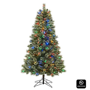 Honeywell 6.5 ft Frances Cashmere Dual Color Pre-Lit Artificial Christmas Tree