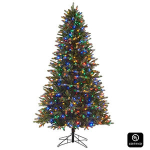 Honeywell 7.5 ft Regal Fir Dual Color Pre-Lit Artificial Christmas Tree