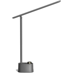 Honeywell Foldable Modern Office Table Lamp with USB A+C Charging Port, Gray