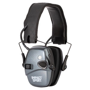 Howard Leight Impact Sport Shooting Earmuff with Bluetooth & Cooling Pads, Gray
