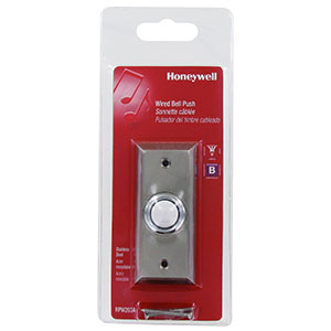 Honeywell Home Wired Push Button for Door Chime, Stainless Steel